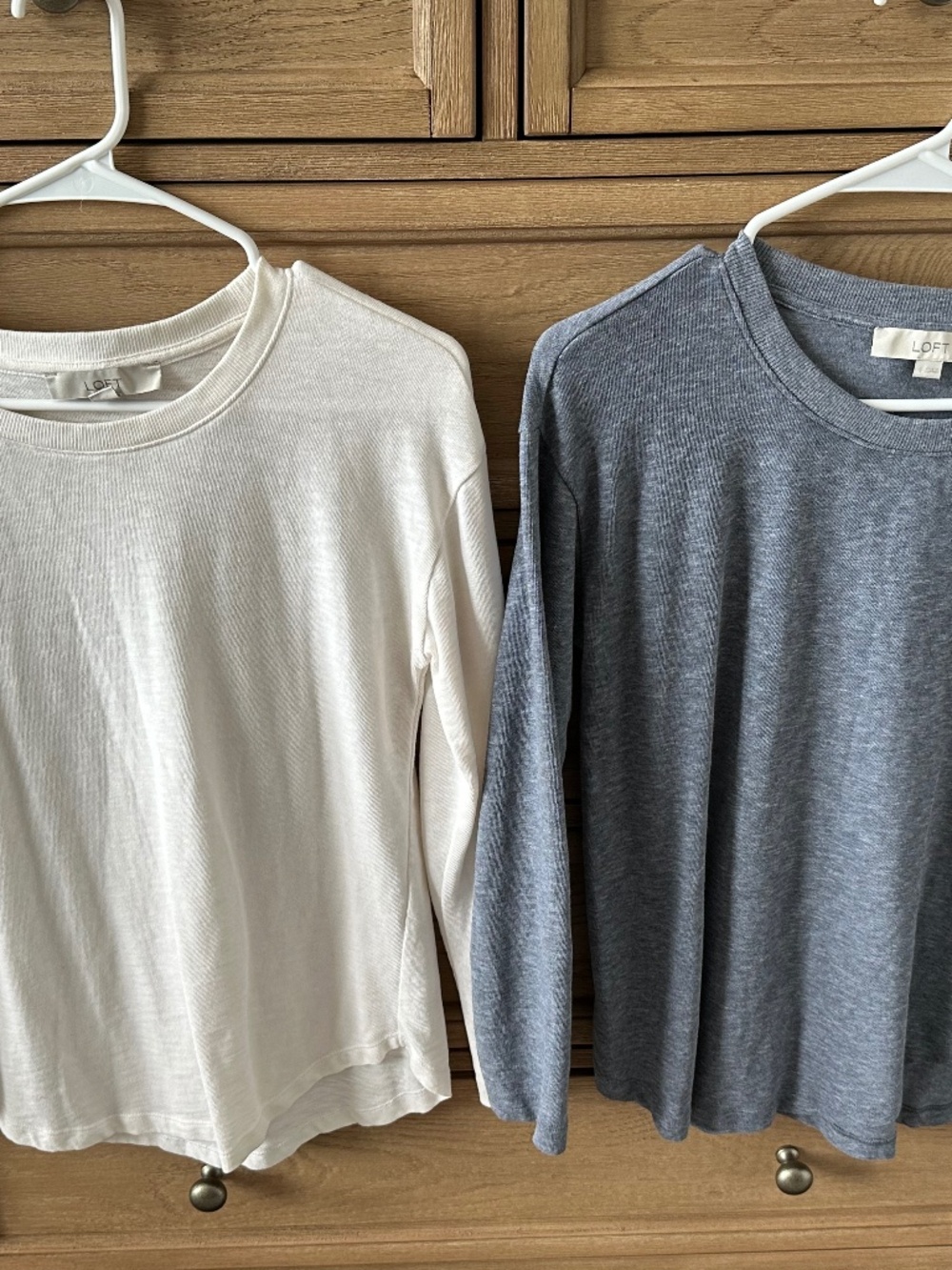 Lot of 2 LOFT long-sleeved t-shirts - size small